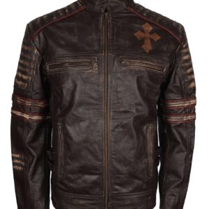 Men's Biker Gothic Leather Jacket