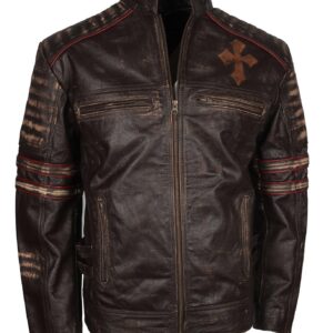 Men's Biker Gothic Leather Jacket