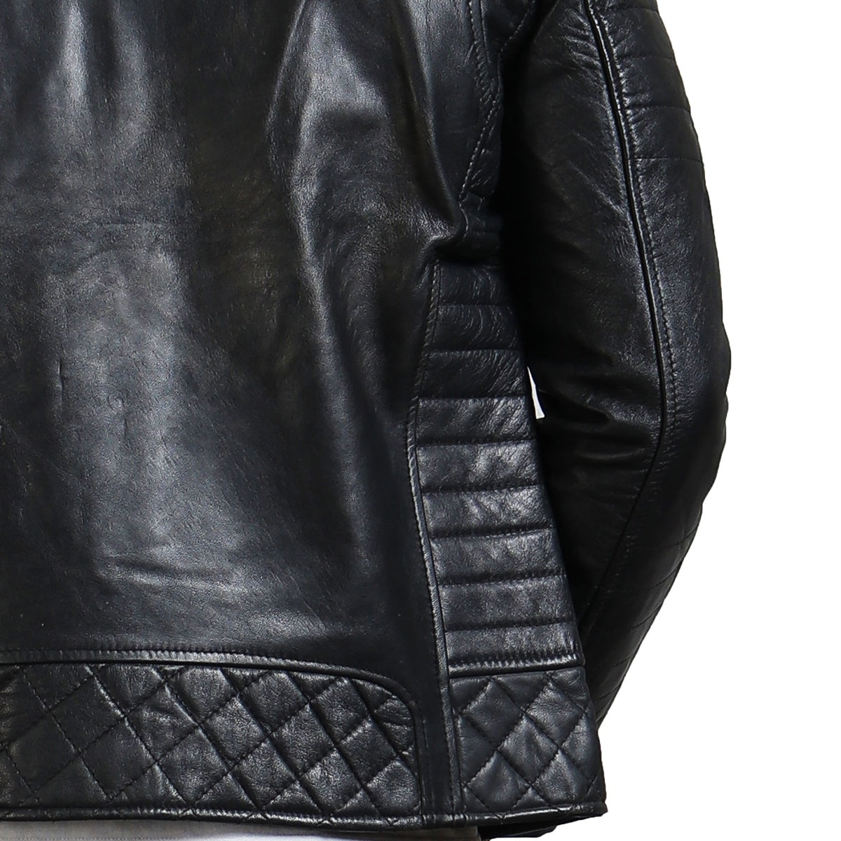 Black Motorcycle Leather Jacket for Men