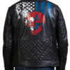 American Flag Skull Leather Jacket