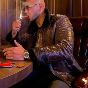 Cobra Andrew Tate Brown Shearling Leather Jacket