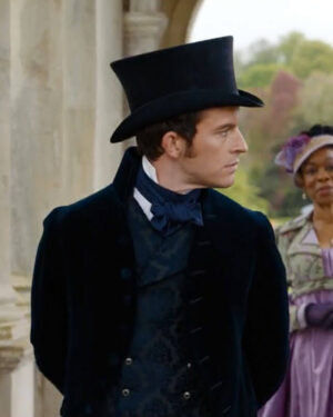 Anthony Bridgerton Blue Velvet Coat S02