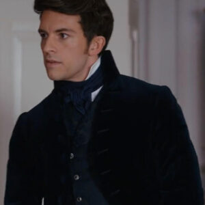 Anthony Bridgerton Blue Velvet Coat S02