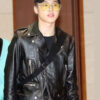 BTS Jimin Black Leather Jacket