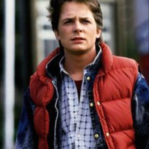 Back to The Future 2 Marty Red Puffer Vest
