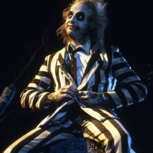 Beetlejuice Halloween Costume Black and White Suit