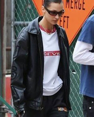 USA Bella Hadid Leather Jacket