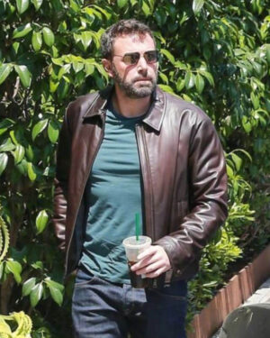 Ben Affleck Brown Leather Jacket
