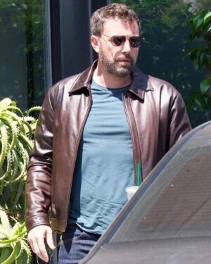 Ben Affleck Brown Leather Jacket
