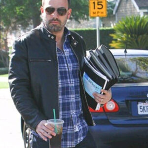 Ben Affleck Black Leather Jacket