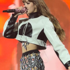 Blackpink Lisa Coachella Cropped Leather Jacket