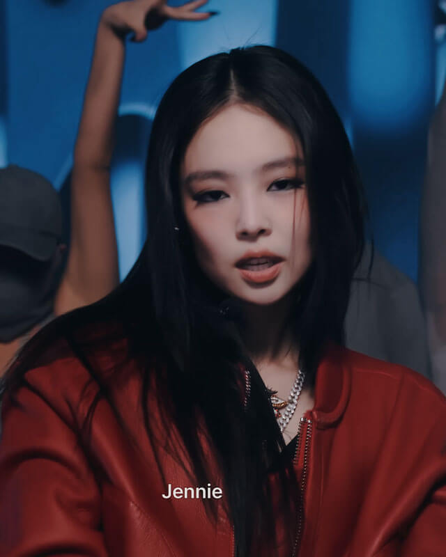 Blackpink Jennie Live Performance Red Leather Jacket