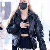 K-pop Fashion Blackpink Rose Bomber Leather Jacket Women