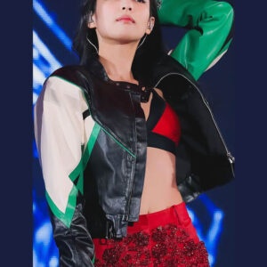 Blackpink Born Pink Jennie Cropped Leather Jacket