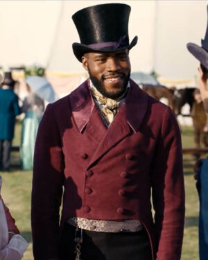 Bridgerton S02 Will Mondrich Purple Tailcoat