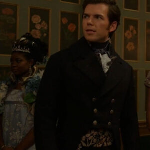 Colin Bridgerton Blue Wool Coat S03