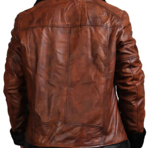 B3 Bomber Leather Jacket with Fur lining