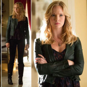 Caroline The Vampire Diaries Cropped Leather Jacket