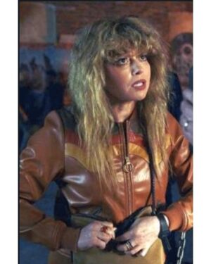 Poker Face Charlie Cale Leather Bomber Jacket