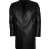 Black Classic Sheepskin Leather Coat