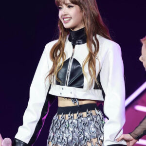 Blackpink Lisa Coachella Cropped Leather Jacket