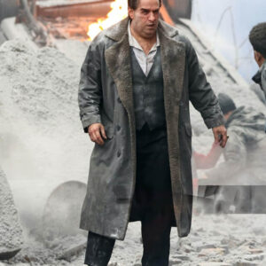 The Penguin Colin Farrell Shearling Leather Coat