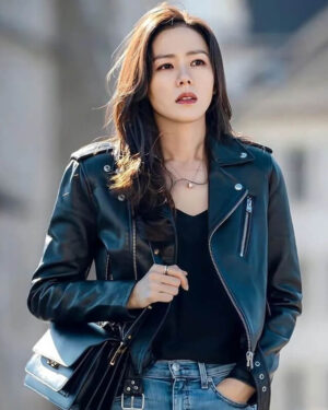 Crash Landing on You Son Ye-jin Biker Leather Jacket