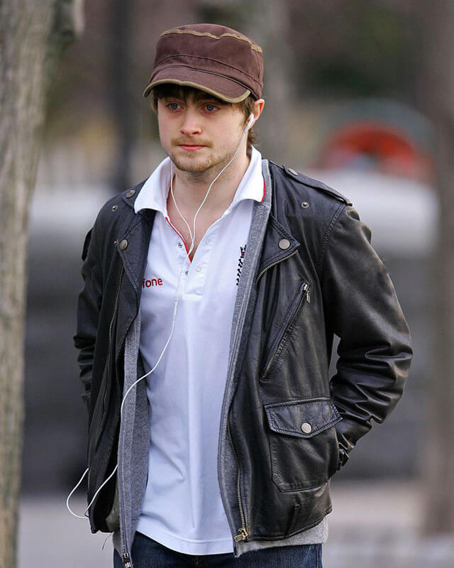 Daniel Radcliffe Black Biker Jacket
