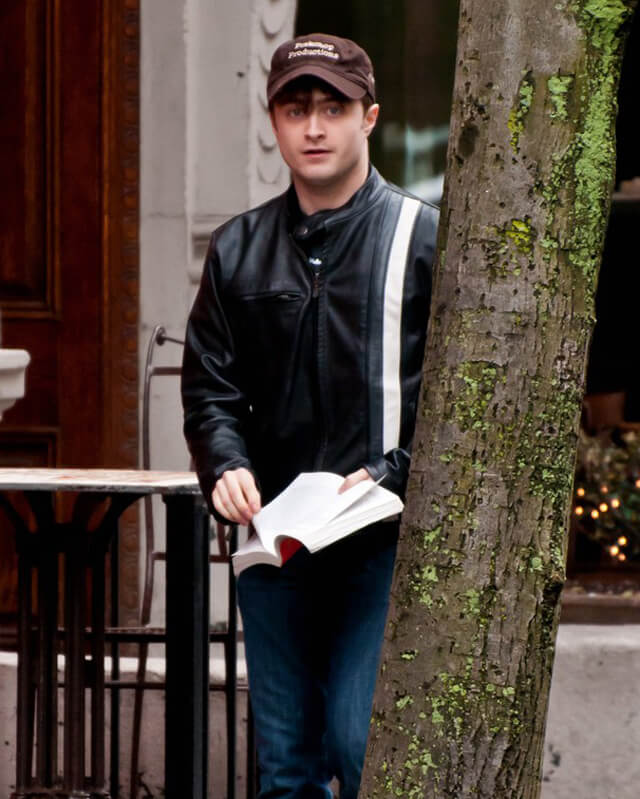 Daniel Radcliffe Black Leather Jacket