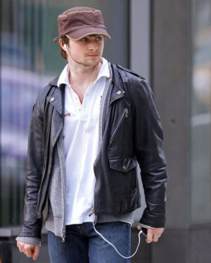 Daniel Radcliffe Black Biker Jacket