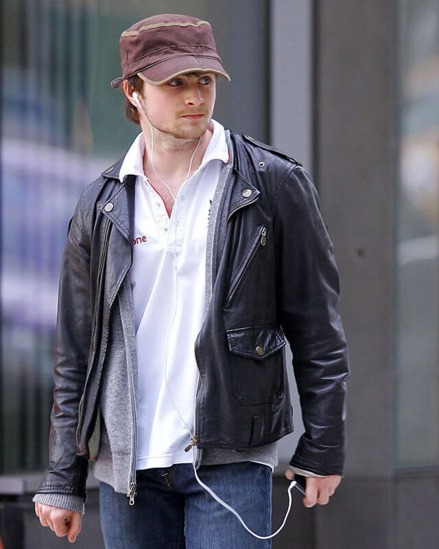 Daniel Radcliffe Black Biker Jacket