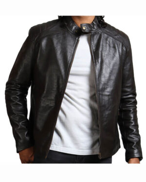 Dark Brown Biker Leather Jacket