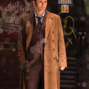 Dr. Who Tenth Doctor Brown Suede Coat