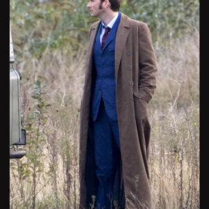 Dr. Who Tenth Doctor Brown Suede Coat