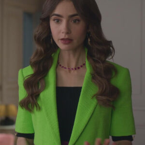 Emily In Paris Lime Cropped Jacket