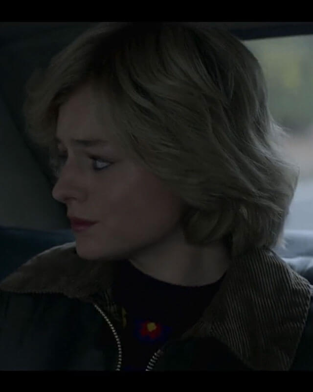 The Crown Lady Diana Bomber Leather Jacket