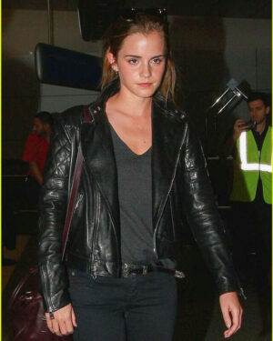 Emma Watson Biker Leather Jacket