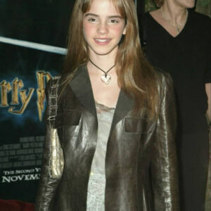 Emma Watson Brown Leather Jacket