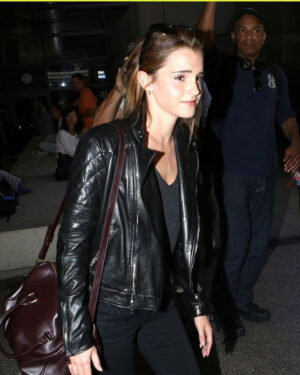 Emma Watson Biker Leather Jacket