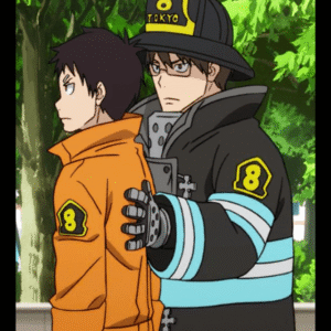 Fire Force Tokyo F.F.S Orange Leather Jacket