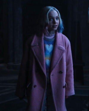 Enid Sinclair Pink Coat Wednesday S01