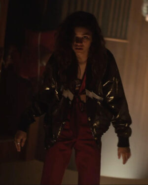 Euphoria Zendaya Bomber Leather Jacket