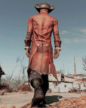 Fallout 4 John Hancock Red Leather Coat