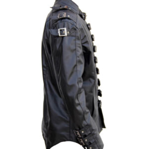 Black leather Gothic Coat Jacket