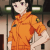 Fire Force Tokyo F.F.S Orange Leather Jacket