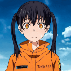 Fire Force Tokyo F.F.S Orange Leather Jacket