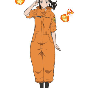 Fire Force Tokyo F.F.S Orange Leather Jacket