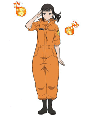 Fire Force Tokyo F.F.S Orange Leather Jacket