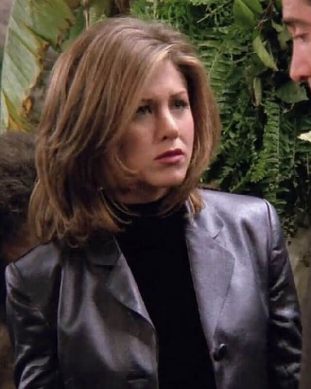 Friends Rachel Green Black Leather Blazer S02