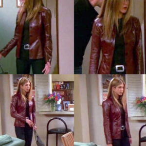 Friends Rachel Maroon Leather Jacket